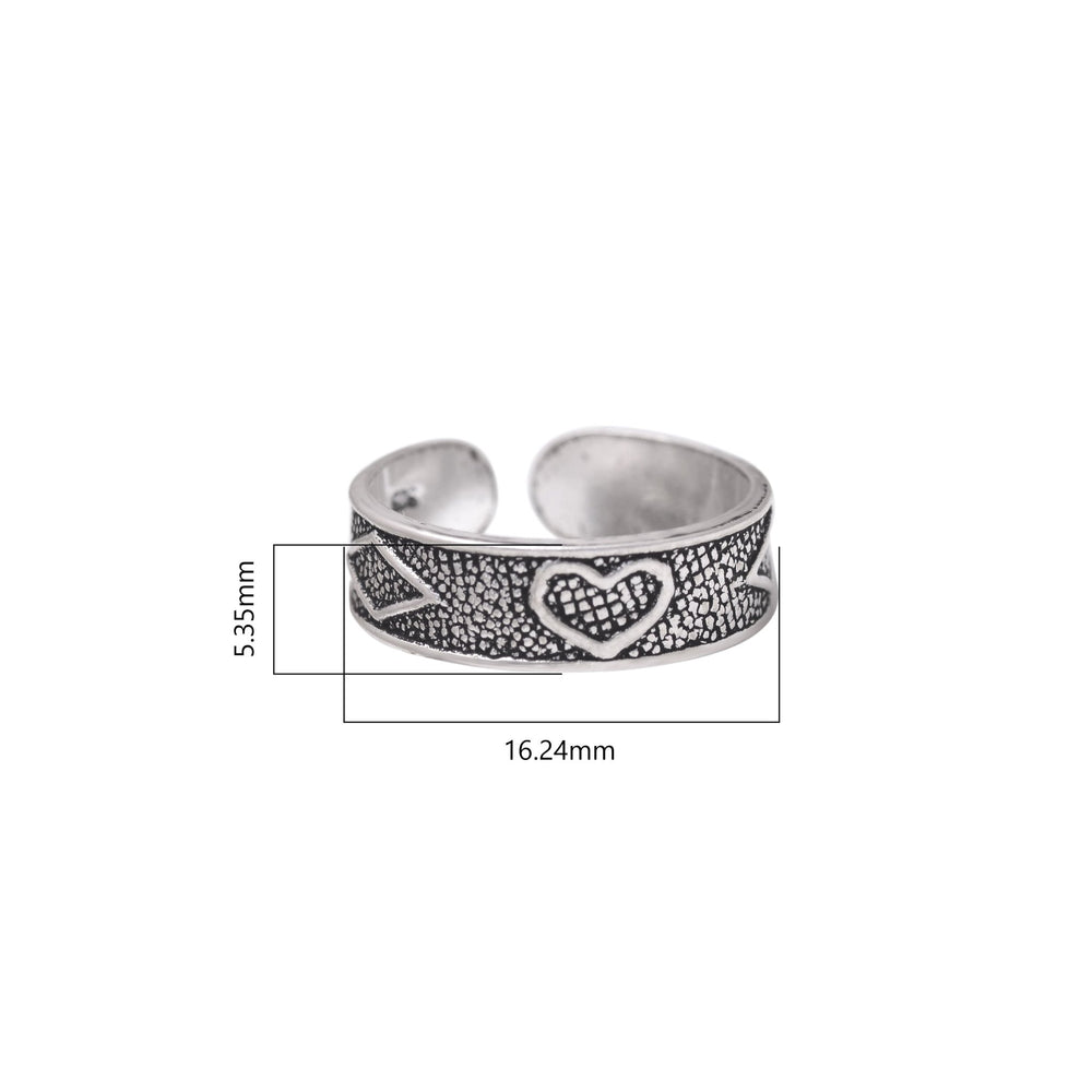 Pair of good looking Oxidized 925 Silver Toe Rings - Toe Rings