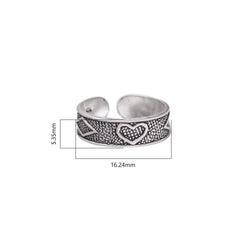 Pair of good looking Oxidized 925 Silver Toe Rings - Toe Rings