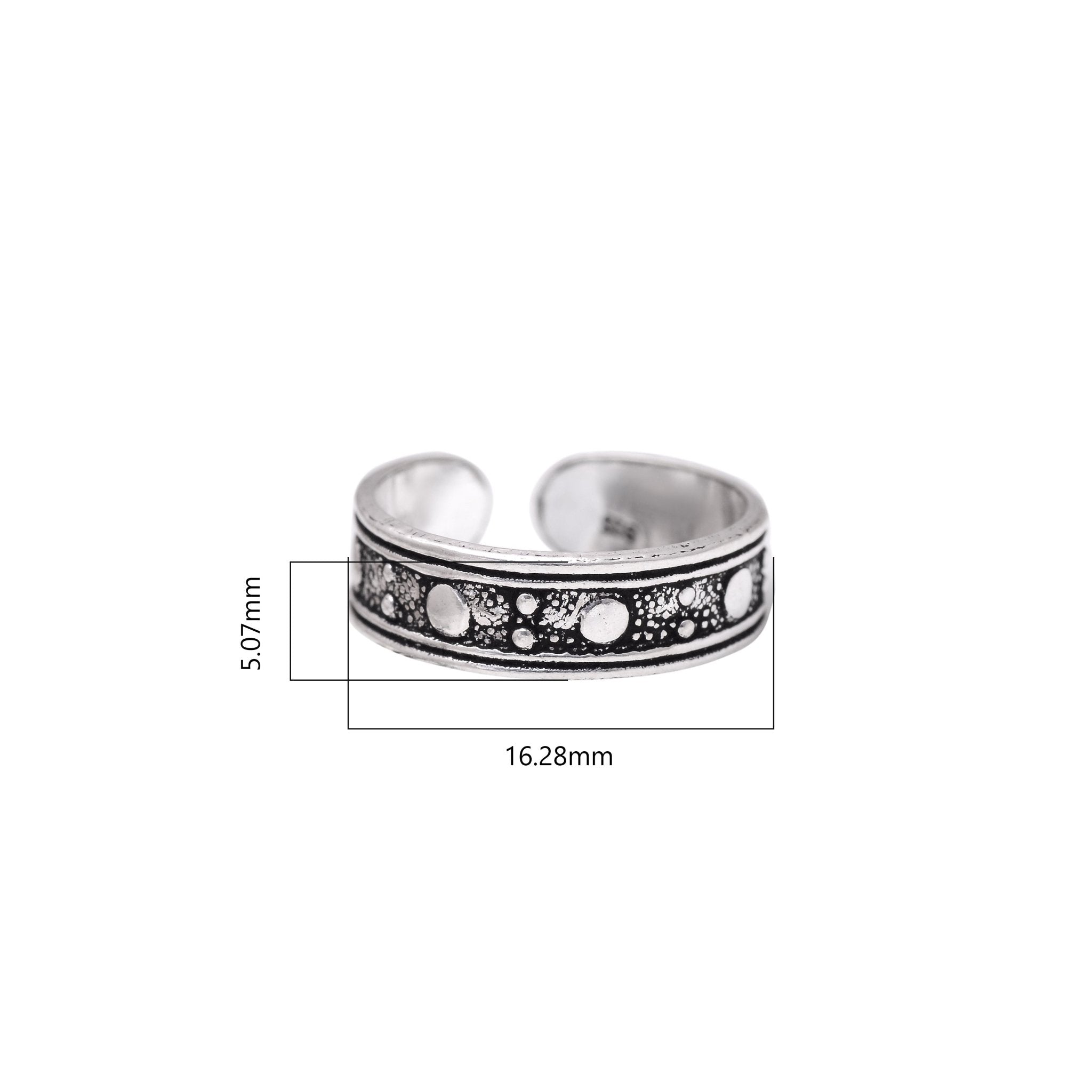 Pair of Gorgeous Oxidized 925 Silver Toe Rings - Toe Rings