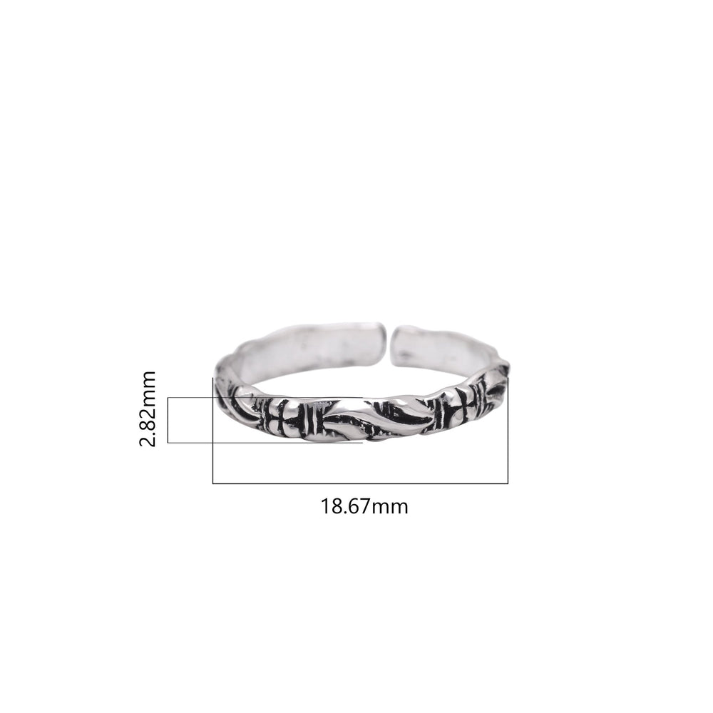 Pair of Silver Oxidized light weighted 925 Silver Toe Rings - Toe Rings