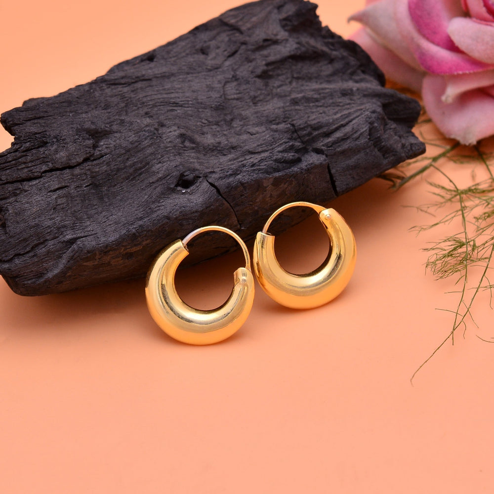Pure 925 Sterling Silver Unisex Hoop Earrings - Hoops