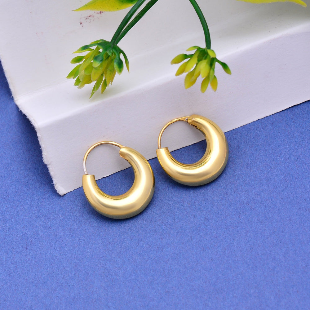 Pure 925 Sterling Silver Unisex Hoop Earrings - Hoops