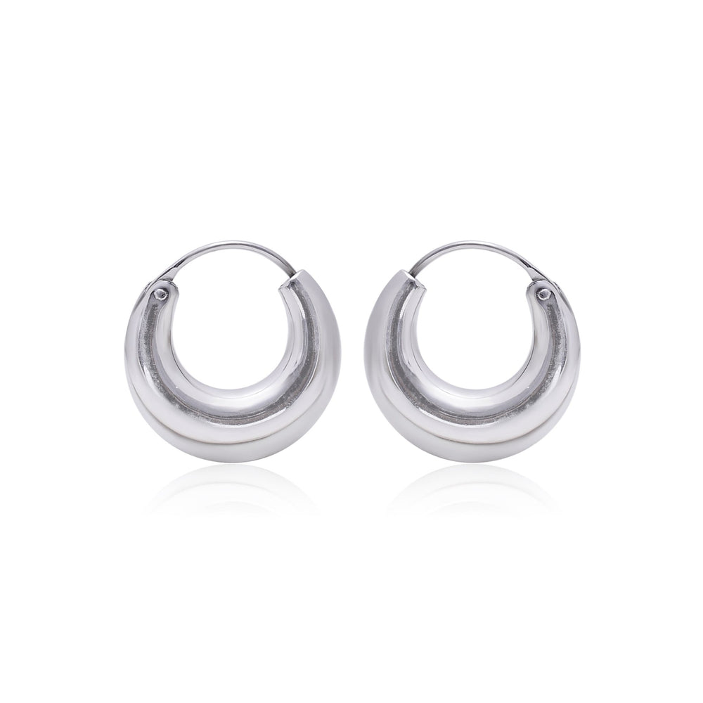 Pure 925 Sterling Silver Unisex Hoop Earrings - Hoops