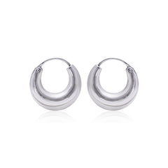 Pure 925 Sterling Silver Unisex Hoop Earrings - Hoops