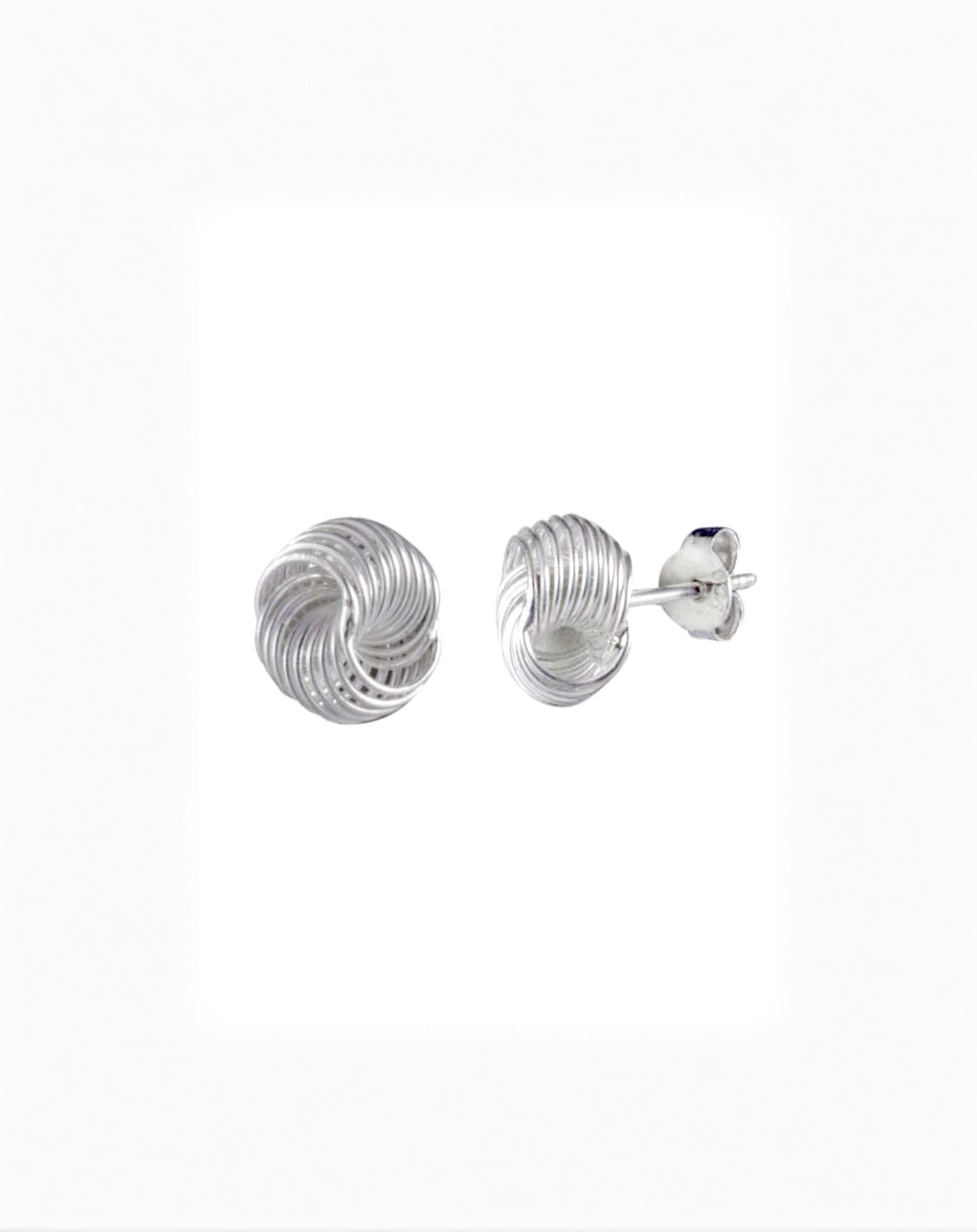 Designer 92.5 Sterling Silver Twisted Knot stud Earrings for Kids