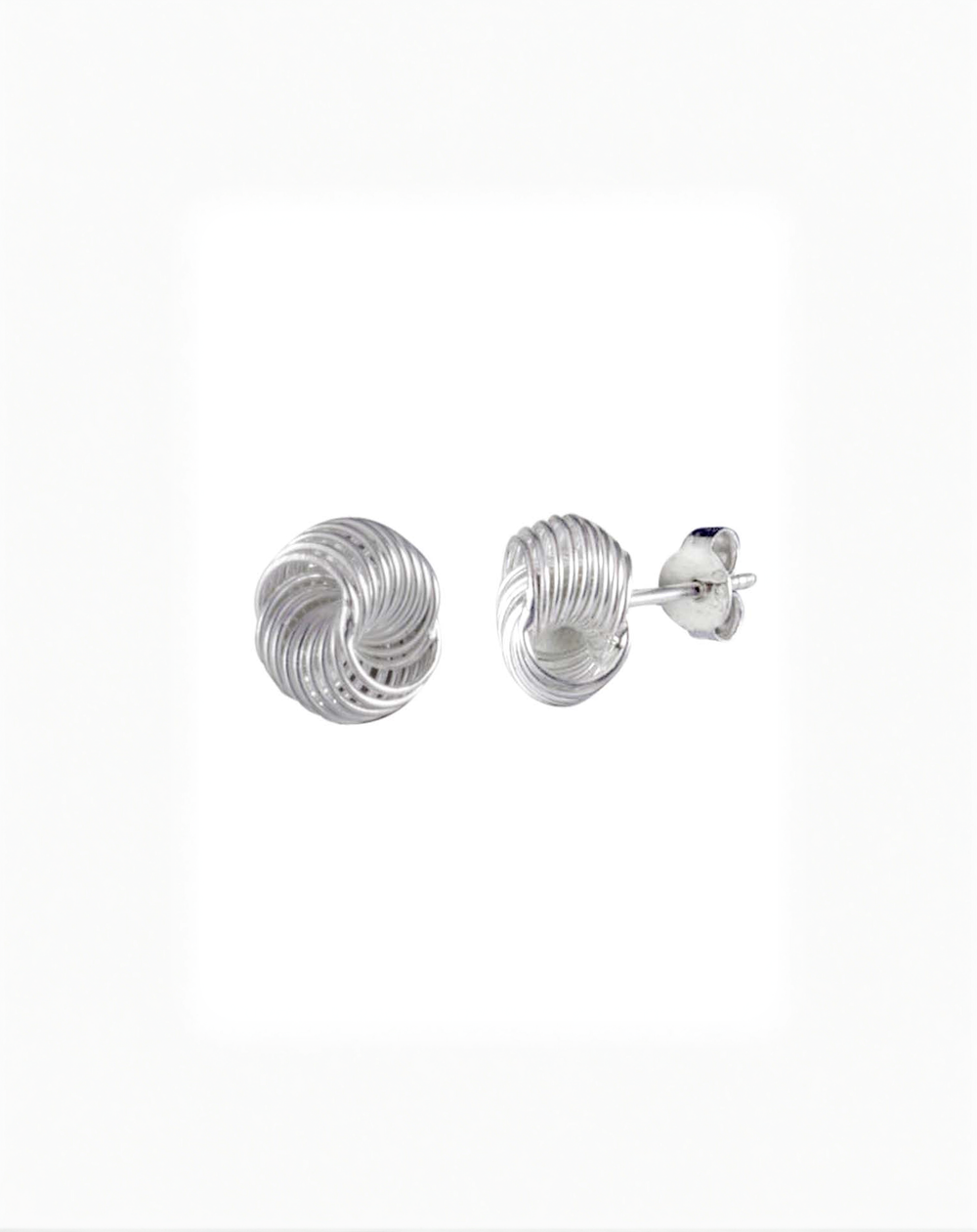 Designer 92.5 Sterling Silver Twisted Knot stud Earrings for Kids