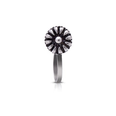 Round Clip on Nose Pin in 92.5 Silver - Silver Clip On Nose Pin