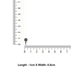 Round Clip on Nose Pin in 92.5 Silver - Silver Clip On Nose Pin