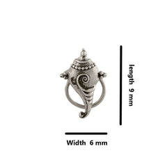 Shank Wired Nose Pin in Silver Alloy - Silver Alloy Nose Pin