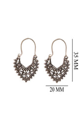 Stunning pair of Ethnic Jhumkis in Silver Alloy High Finish - Jhumkis