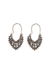 Stunning pair of Ethnic Jhumkis in Silver Alloy High Finish - Jhumkis