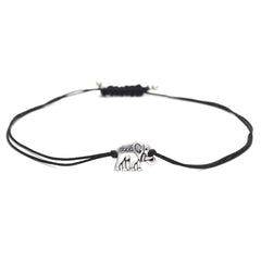 Trendy Hanging Elephant Anklet with Adjustable Black Thread - Anklets