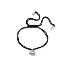 Trendy Hanging Elephant Anklet with Adjustable Black Thread - Anklets