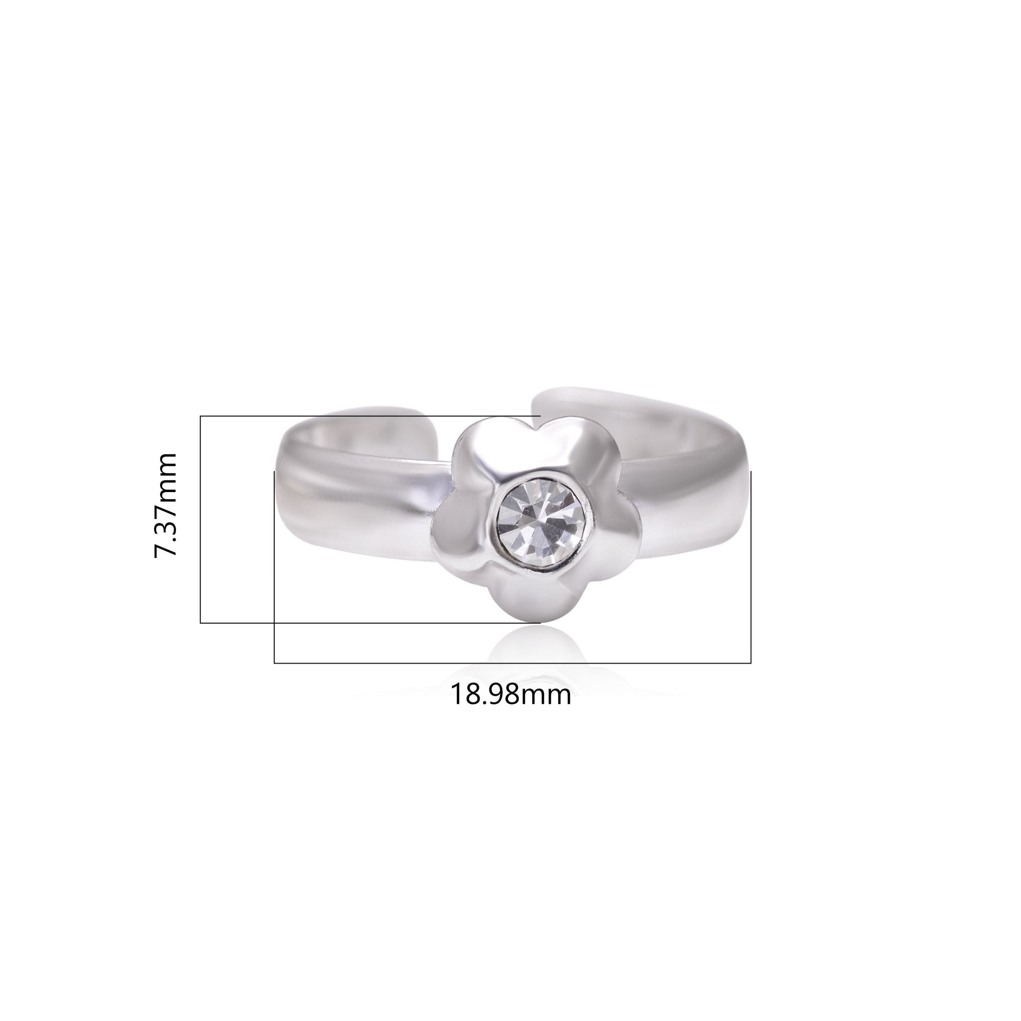 Unique and Beautiful 925 Silver Toe rings in White Cubic Zirconia - Toe Rings