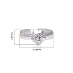 Unique and Beautiful 925 Silver Toe rings in White Cubic Zirconia - Toe Rings