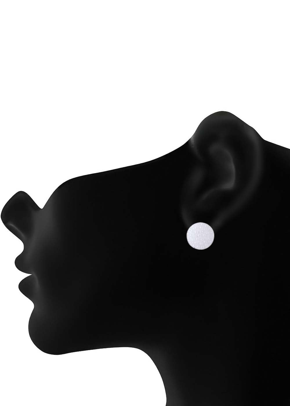 White Pearl Round Studs in 92.5 Silver - Studs