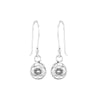 Pair of Round shape CZ Earring in 925 Silver Ear Wire (White)