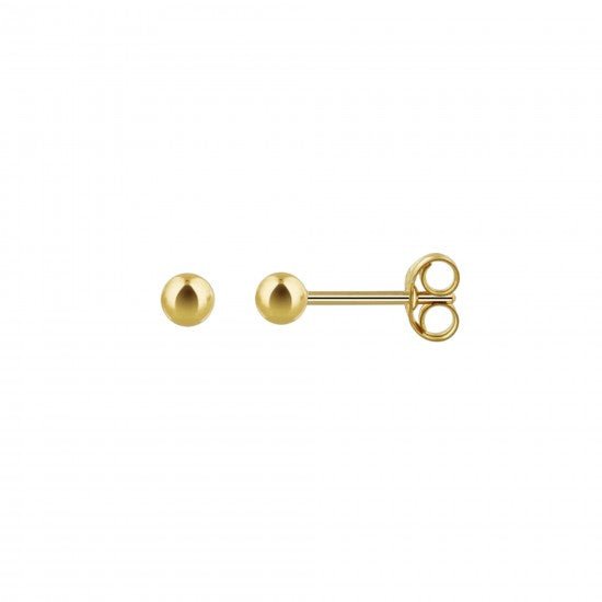 3 mm Gold Plated Piercing Ball 925 Silver Stud Earrings - Studs