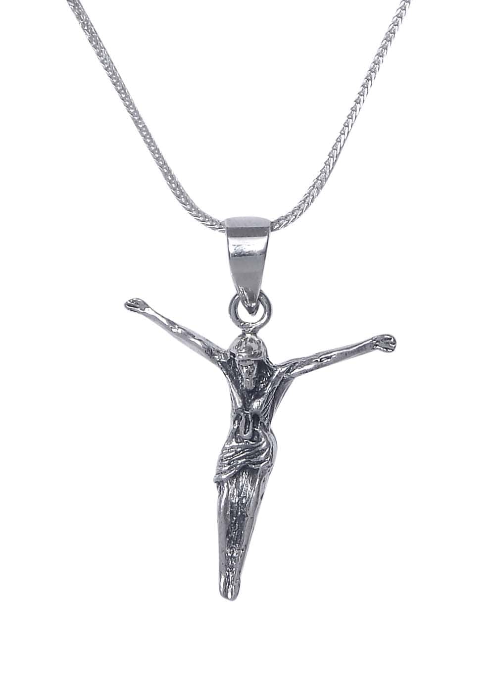 925 Silver Jesus Christ Pendant with 18 inch Chain - Pendants