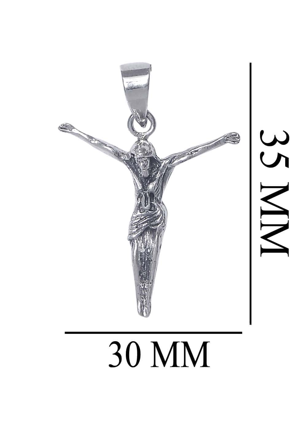 925 Silver Jesus Christ Pendant with 18 inch Chain - Pendants
