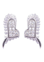 925 Sterling Silver Adorable Heart Shape Cz Studs - Studs