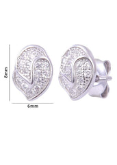 925 Sterling Silver Beautiful Pair Of Cubic Zircon Studs - Studs
