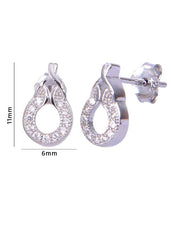 925 Sterling Silver Cute pair of Cubic Zircon Studs - Studs
