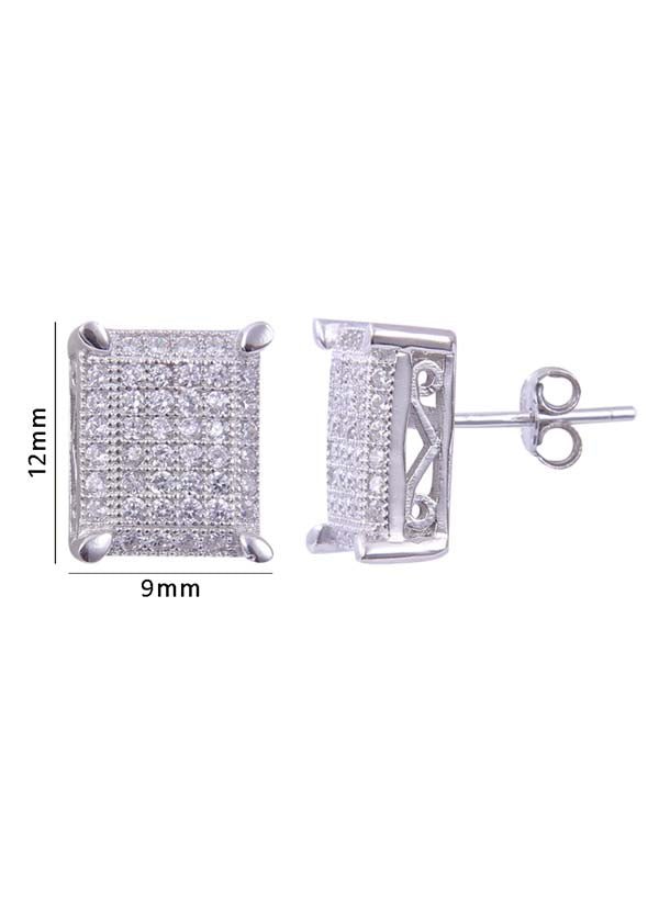 925 Sterling Silver Designer and Heavy Cz Studs - Studs