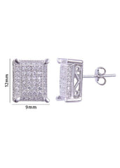 925 Sterling Silver Designer and Heavy Cz Studs - Studs