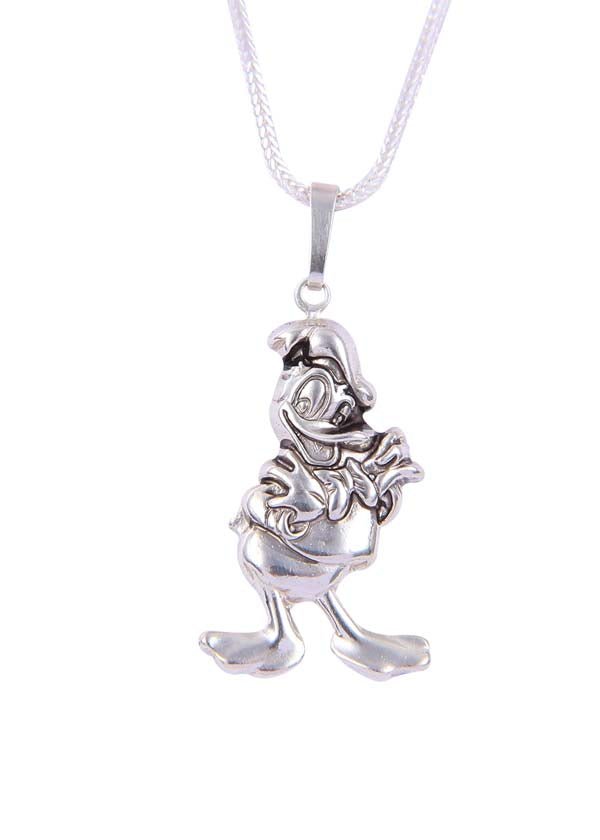 92.5 Sterling Silver Designer Cartoon Character Pendant with Silver Chain for Kids - Pendants