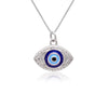 92.5 Sterling Silver Designer Evil Eye Unisex Pendant with Silver Chain