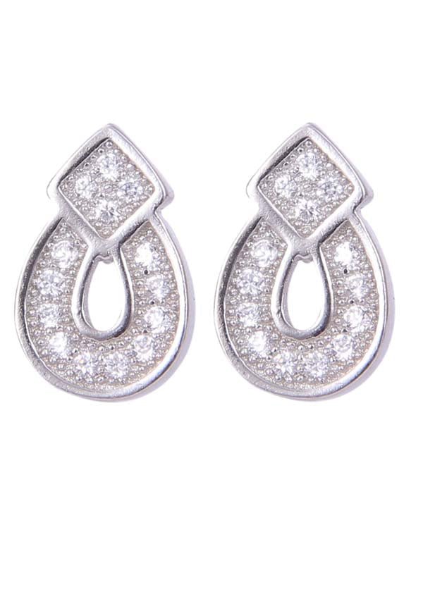 925 Sterling Silver Good Looking pair of Cubic Zircon Studs - Studs