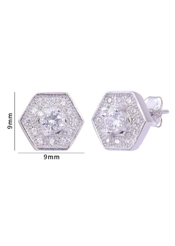 925 Sterling Silver Lovely Pair of Cz studs - Studs