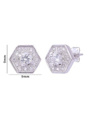 925 Sterling Silver Lovely Pair of Cz studs - Studs