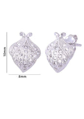 925 Sterling Silver Pair of Beautiful And Trendy Cubic Zircon Studs - Studs