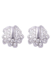925 Sterling Silver Pair Of Beautiful Cubic Zircon Studs - Studs