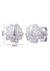 925 Sterling Silver Pair Of Beautiful Cubic Zircon Studs - Studs
