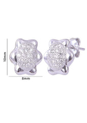 925 Sterling Silver Trendy And Chic Looking Pair Of Cz Studs - Studs