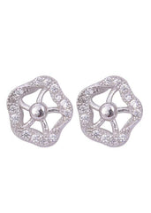 925 Sterling Silver Trendy and Stylish Cubic Zircon Stud Earrings - Studs