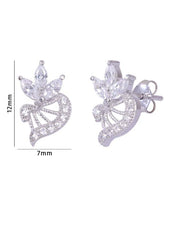 925 Sterling Silver Unique Designer Cz Studs - Studs