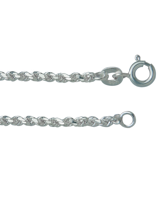 Pair of Twisted Anklets in 92.5 Sterling Silver