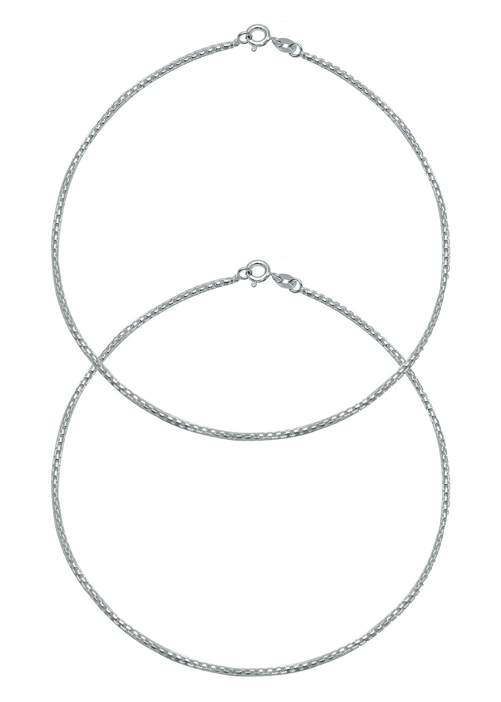 Sterling Silver Pair of Payal Anklets