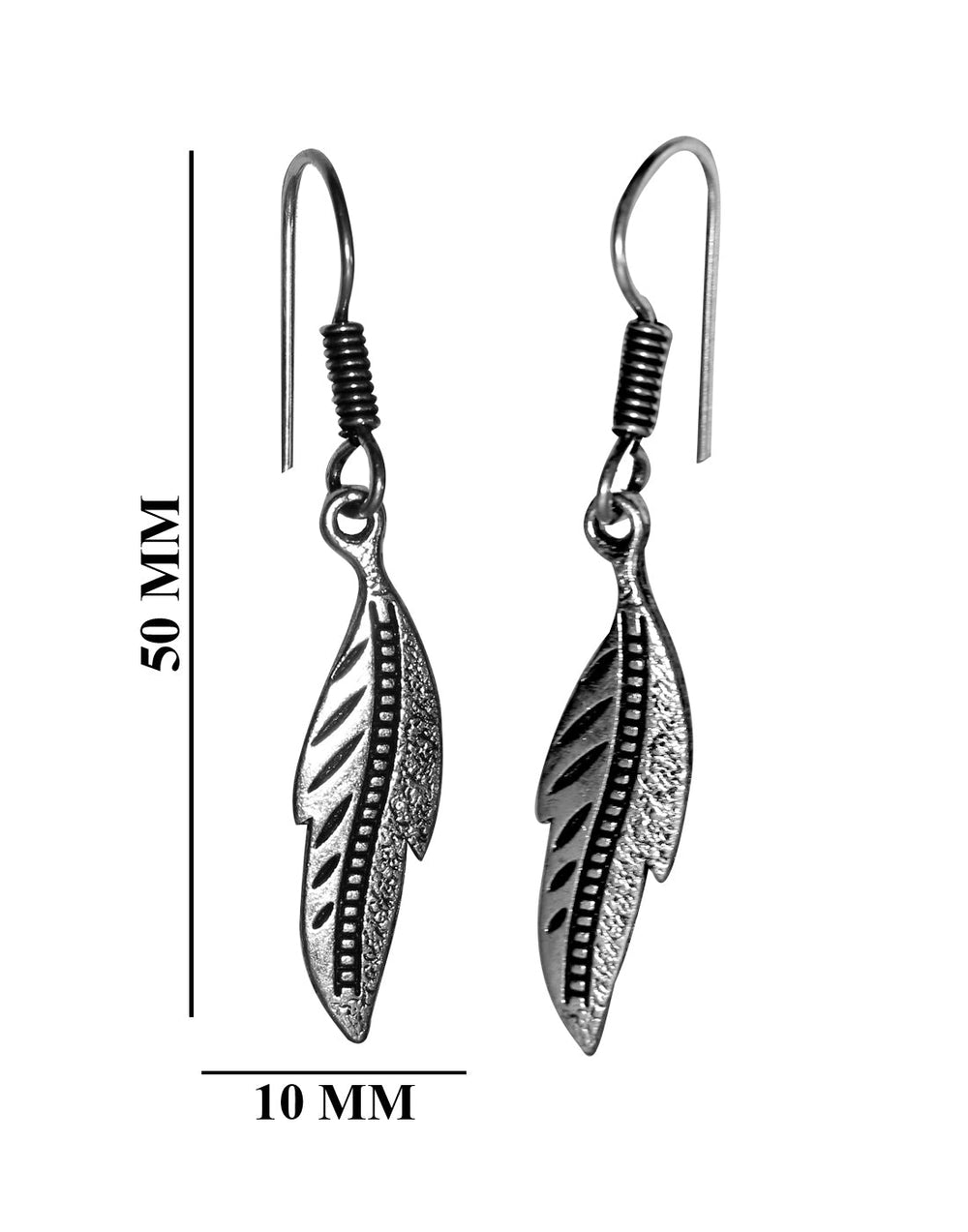 Silver Alloy Leafy Pair of Small and Light Weighted Earrings in High Finish for Women