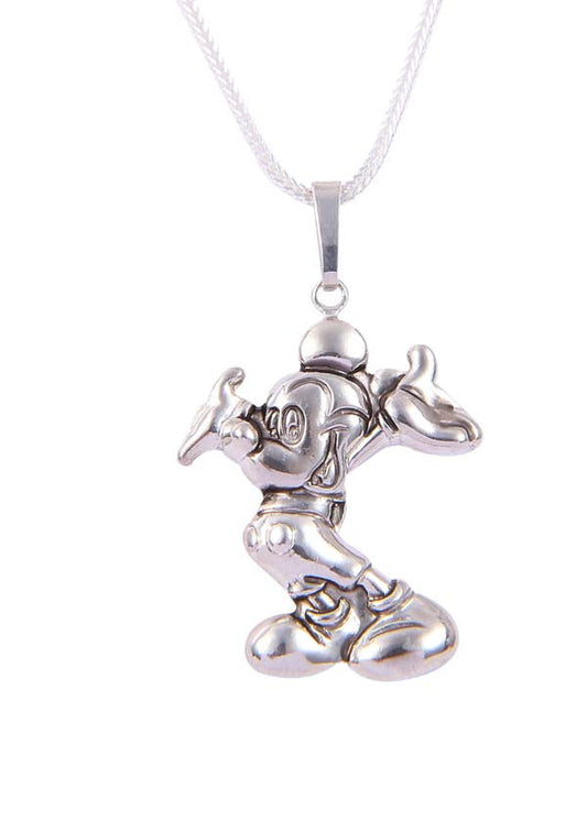 92.5 Sterling Silver Designer Cartoon Character Pendant with Silver Chain  for Kids