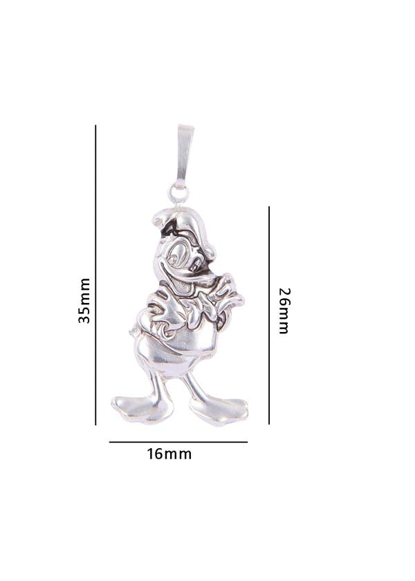 92.5 Sterling Silver Designer Cartoon Character Pendant with Silver Chain  for Kids