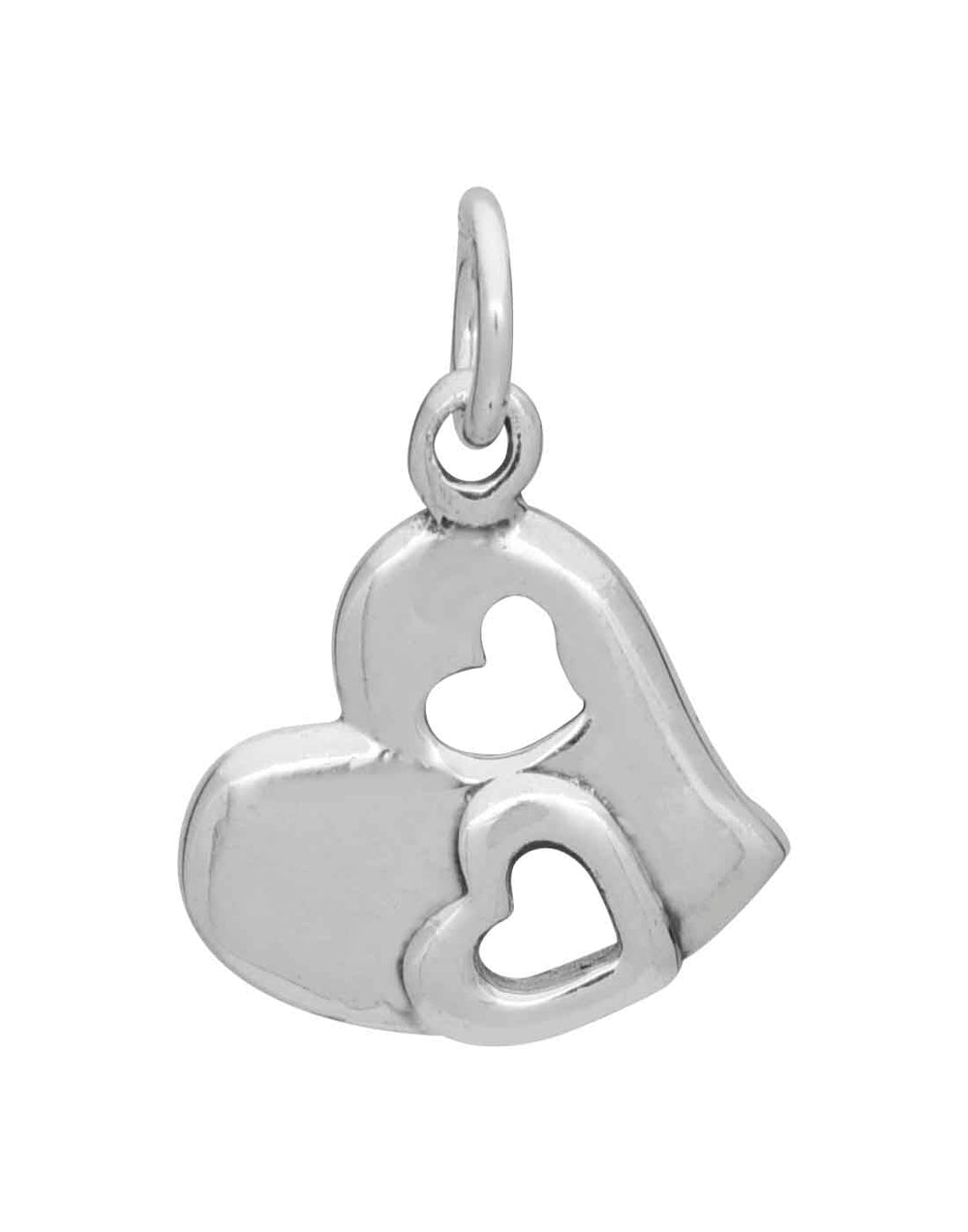 Heart Pendant 925 Sterling Silver Black Beads Modern Mangalsutra