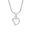 92.5 Sterling Silver Designer Heart Shape Pendant with Silver Chain