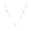 925 Sterling Silver Trendy Designer Pearl Black Beads Mangalsutra