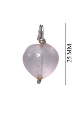 Designer Pure 92.5 Sterling Silver Pink Rose Quartz Pendant