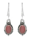 925 Sterling Silver Handmade Dangler Hanging Earrings with Rose Quartz Stone
